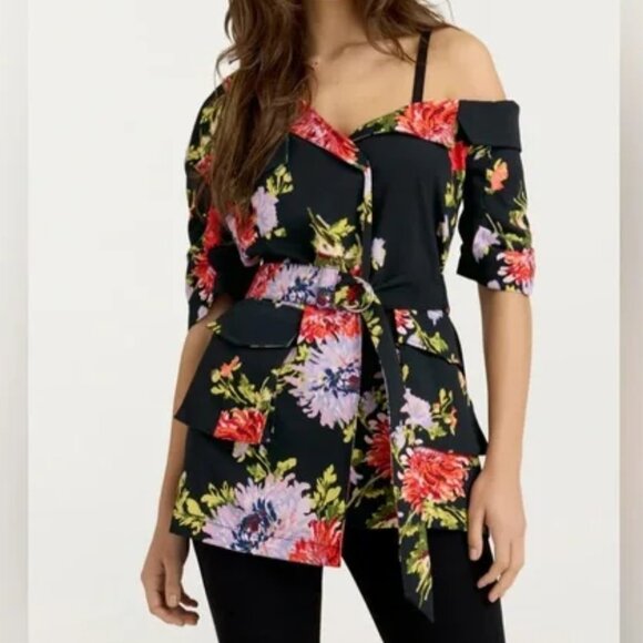 Cinq a Sept Dark Chrysanthemum Katie Jacket 0 - Picture 2 of 16